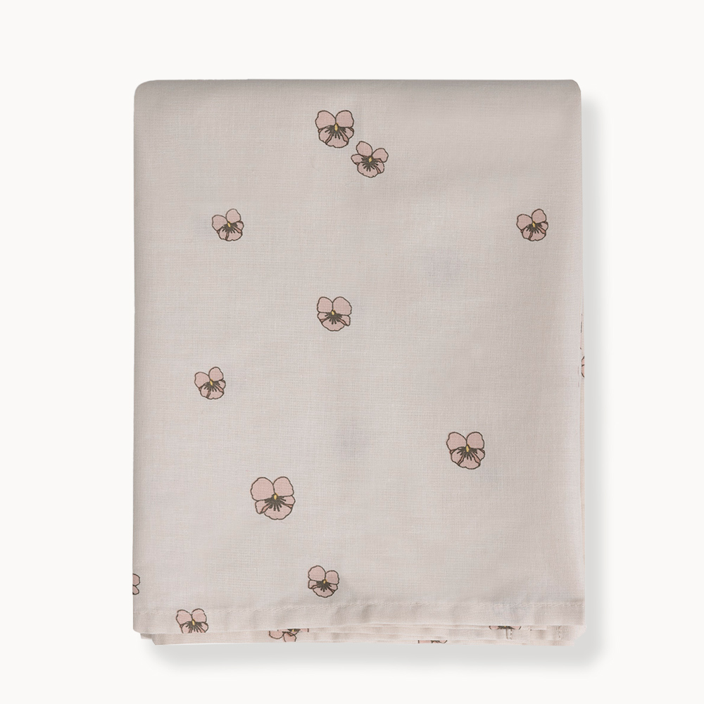 COT SHEET 100 X 140 CM «PANSY» | BEIGE-PINK