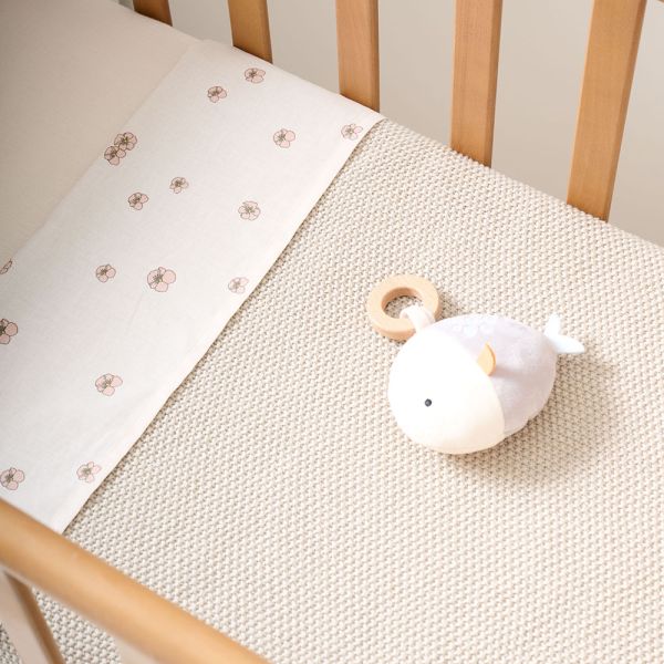 Baby blanket in beige 80x100 cm made of organic cotton from Petite Amélie 