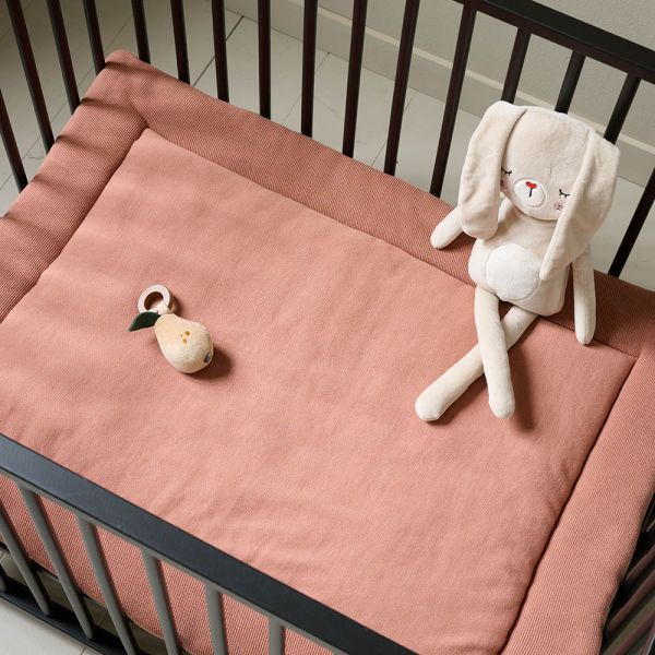 Baby play mat 70x96 cm for foldable playpen in brown made of organic cotton from Petite Amélie