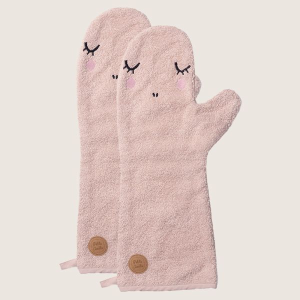 Baby wash cloth lara unicorn design in light pink one size made of organic cotton from Petite Amélie 