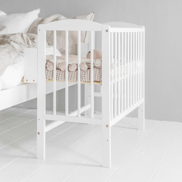 bedside sleeper cot nuage white