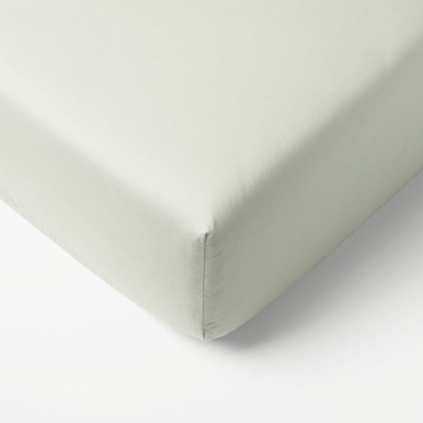 Fitted sheet for a children’s bed 80x160 cm in green jersey cotton by Petite Amélie