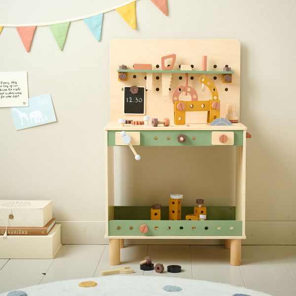 Childrens workbench and tools on sale