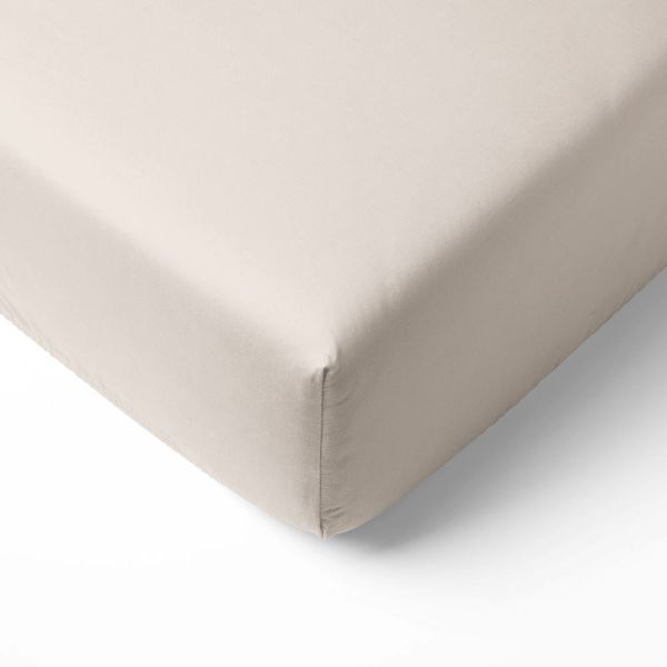 Organic jersey fitted sheet in taupe 70x140 cm by Petite Amélie