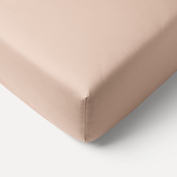 Pink single fitted sheet 90x200 cm made of organic cotton from Petite Amélie