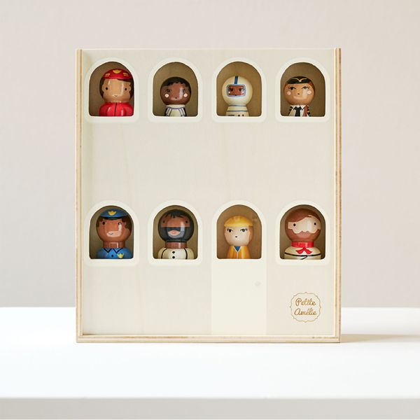 Pretend play doll house made of wood in multicolour from Petite Amélie