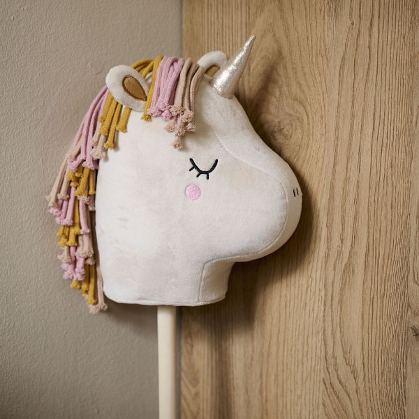 Unicorn hobby horse toy Lara in white from Petite Amélie