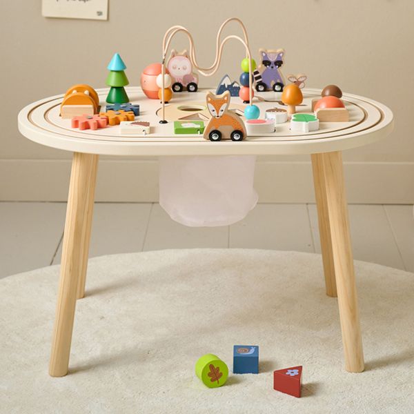 Wooden activity table in multicolour wood with 60x40x54 dimensions from Petite Amélie 