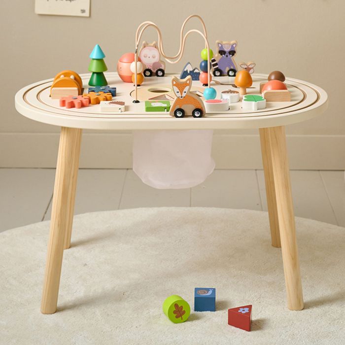 Baby activity table wooden online