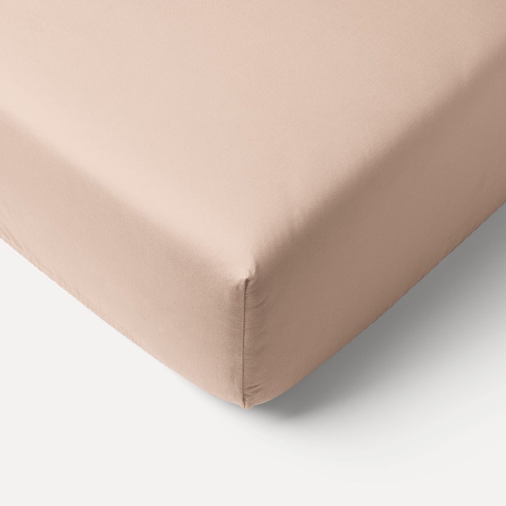 ORGANIC COTTON JERSEY FITTED SHEET 60 X 120 CM| DUSTY PINK